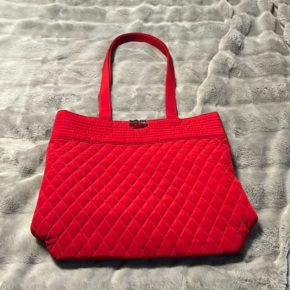 Red Vera Bradley bucket bag